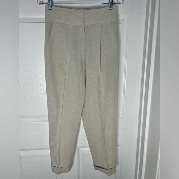 Bambah Linen Cropped Cuffed Pants - Picture 7 of 9
